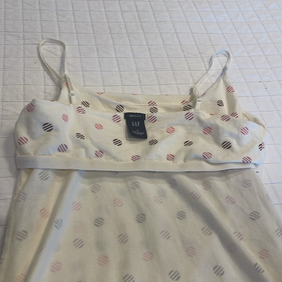 Vintage Y2K gap stretch Cami cotton stretch camisole shelf bra adjustable straps - Picture 6 of 10